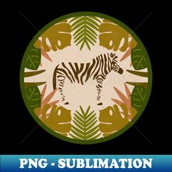 Tropical Zebra Olive - Unique Sublimation PNG Download - Instantly Transform Your Sublimation Projects