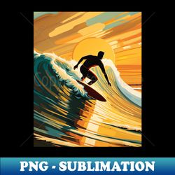 Vintage sunset surfing - Stylish Sublimation Digital Download - Perfect for Sublimation Mastery