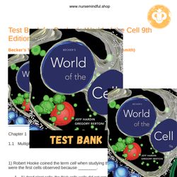 Latest 2023 Test bank Becker's World of the Cell 9th Edition by Jeff Hardin Instant Download