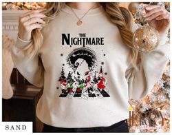Nightmare Before Christmas Jack Sally Babies Oogie Boogie Christmas Abbey Road Shirt, Disney Family Christmas Shirt, Dis