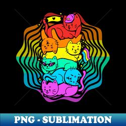 Genderqueer Pride Cat LGBT Gender Queer Flag Cute - Trendy Sublimation Digital Download - Stunning Sublimation Graphics