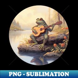 Frog playing banjo - Decorative Sublimation PNG File - Perfect for Sublimation Art