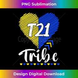 T21 Tribe 21 World Down Syndrome Awareness Day Heart - Vibrant Sublimation Digital Download - Tailor-Made for Sublimation Craftsmanship