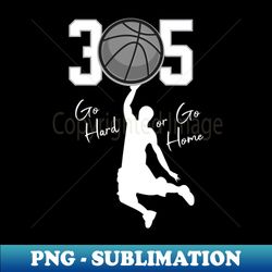 305 Miami Basketball Hoops - Creative Sublimation PNG Download - Perfect for Personalization