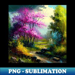 Spring Landscape Exotic Nature monet - A Piece - Creative Sublimation PNG Download - Unleash Your Creativity