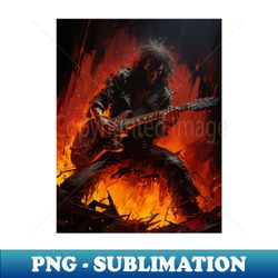 Zombie Guitarist - Instant PNG Sublimation Download - Revolutionize Your Designs