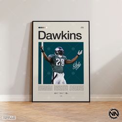 Brian Dawkins Poster, Philadelphia Eagles Poster, NFL Poster, Sports Poster, Football Poster, NFL Wall Art, Sports Bedro