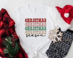 Christmas Season Shirt, 2023 Christmas Vibes T-Shirts, Family Matching Tee, Most Wonderful Time, Seasons Greetings Tees,