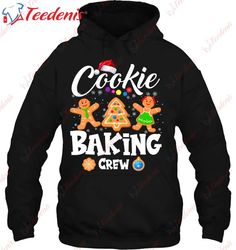 Cookie Baking Crew Christmas Santa Family Gingerbread Team T-Shirt, Plus Size Ladies Christmas Tops  Wear Love, Share Be