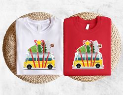 Christmas Van Shirt, Christmas Traveler Family Group Shirt, Christmas Family Matching T-shirts, Christmas Trip With Van