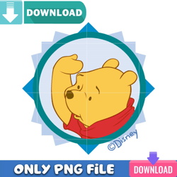 Disney Pooh PNG Perfect Sublimation Design Download