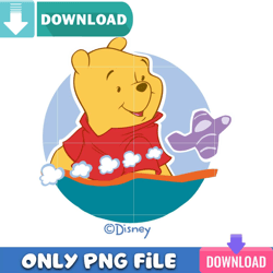 Pooh And Toy Plane PNG Perfect Sublimation Design