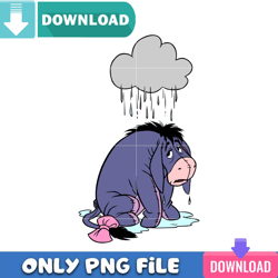 Rain Eeyore PNG  Best Sublimation Design Download