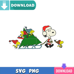 Snoopy Christmas Tree SVG Best Files For Cricut Design