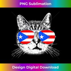 Puerto Rico Rican Flag Cat Novelty Men Women Pride Gift - Bespoke Sublimation Digital File - Animate Your Creative Concepts
