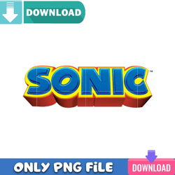 Sonic Font PNG Perfect Sublimation Design Download