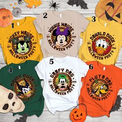 Retro Micke And Friends Halloween Party Shirt  Mickey Family Matching Shirt  Mickey Not So Scary Tee  Halloween Family S
