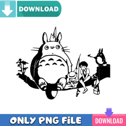 Totoro Black And White With Friends Png Best Files Design