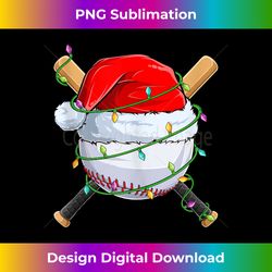 Santa Christmas Sports Women Men Christmas Baseball Player Tank To - Eco-Friendly Sublimation PNG Download - Infuse Everyday with a Celebratory Spirit