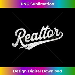 Realtor Real Estate Agent Funny Retro Vintage Men Women Gift Tank Top - Luxe Sublimation PNG Download - Animate Your Creative Concepts