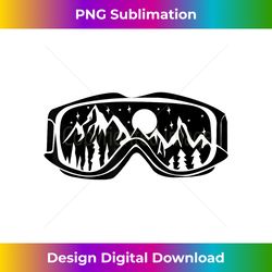 Novelty Graphic Skiing Mountain Winter Tee for Family - Innovative PNG Sublimation Design - Pioneer New Aesthetic Frontiers