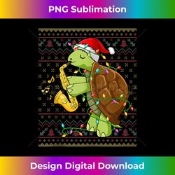 Turtles Wearing Santa Hat Xmas Lights Turtles Christmas Ugly Tank To - Edgy Sublimation Digital File - Ideal for Imaginative Endeavors