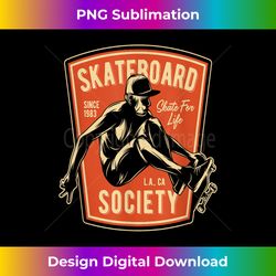 Skate For Life 1983 T s for Men Boy Skateboard Tee - Artisanal Sublimation PNG File - Pioneer New Aesthetic Frontiers