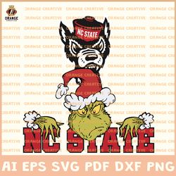 NCAA NC State Wolfpack Svg Designs, NCAA NC State Wolfpack Logo Svg, Grinch File, Svg Files for Cricut Silhouette