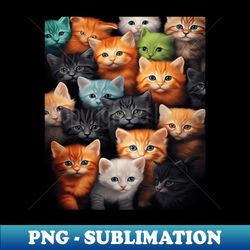 Funny Cat many cats Cute Kawaii Cat Cute eyes many kittens - Exclusive Sublimation Digital File - Instantly Transform Your Sublimation Projects