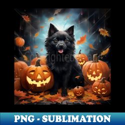 Schipperke Halloween painting - Professional Sublimation Digital Download - Capture Imagination with Every Detail