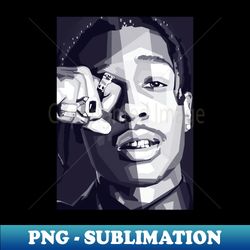Rapper Asap Rocky - Elegant Sublimation PNG Download - Defying the Norms