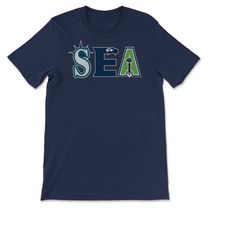 Seattle Washington Sports Fan Three Letter City Abbreviation T-shirt, Sweatshirt & Hoodie
