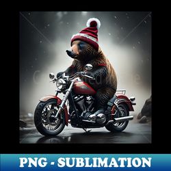 Moto Bear Claus - Trendy Sublimation Digital Download - Defying the Norms