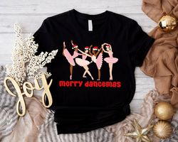 Merry Dancemas Shirt, Ballet Dancer Gift T-shirt, Gift For Christmas Ballerina, Christmas Ballet Dancing Team Shirts, Da