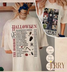 Vintage Halloween Characters The Horror Tour Shirt, Universal Studios Halloween Horror Nights 2023, Universal Orlando Ha