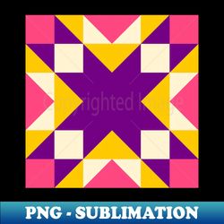 scandinavian stars quilt pattern 02 - elegant sublimation png download - defying the norms