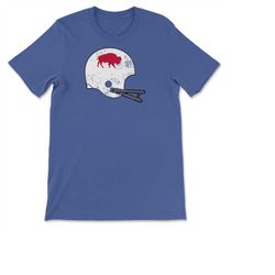 Buffalo New York Football Retro Helmet Vintage Weathered Fan T-shirt, Sweatshirt & Hoodie