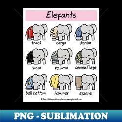 Elepants - PNG Transparent Sublimation File - Unleash Your Creativity