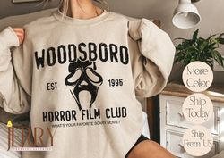 Woodsboro Horror Film Club Hoodie, Scream Movie Sweatshirt, Thriller Movie, Horror Movies, Scary Movie, Scream Ghost Fac