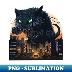 Attack of Kaiju Cat - Premium PNG Sublimation File - Bold & Eye-catching