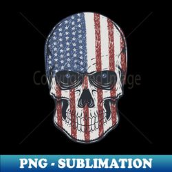 american flag skull - sublimation-ready png file - fashionable and fearless