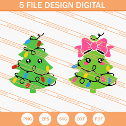 Christmas Tree With Lights SVG, Christmas Tree SVG, Christmas SVG