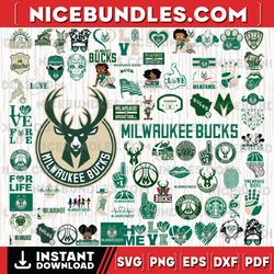80 Files Milwaukee Bucks Team Bundles Svg, Milwaukee Bucks svg, NBA Teams Svg, NBA Svg, Png, Dxf, Eps, Instant Download-