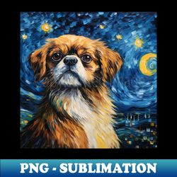 Brown Tibietan Spaniel painting - Decorative Sublimation PNG File - Unleash Your Inner Rebellion