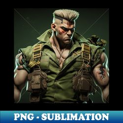 Guile Street Fighter Original Artwork - High-Resolution PNG Sublimation File - Vibrant and Eye-Catching Typography