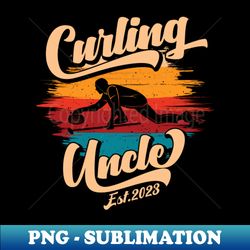 Curling Uncle Est 2023 New Uncle Pregnancy Announcement - Signature Sublimation PNG File - Perfect for Sublimation Mastery