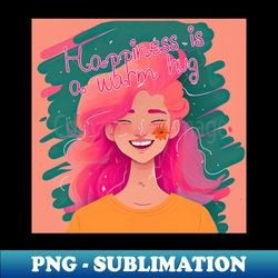 Happiness is a warm hug - Instant Sublimation Digital Download - Instantly Transform Your Sublimation Projects