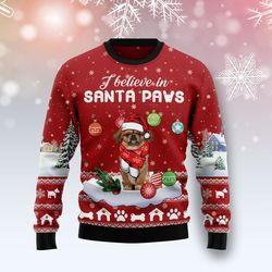 Pekingese I Believe In Santa Paws Sweater, Ugly Christmas Sweater for Dog Lovers Sweater