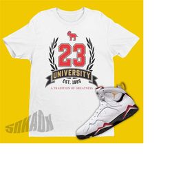 23 University Shirt To Match Air Jordan 7 Cardinal - Retro 7s Tee - Shirt To Match Cardinal 7s - Jordan Match Sneaker Te