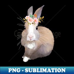 Kinci with Flower  Bunniesmee - Professional Sublimation Digital Download - Bring Your Designs to Life